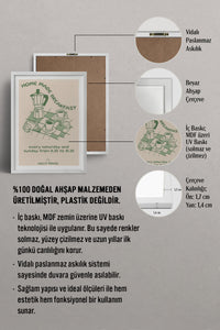 HOMEPACK Ahşap Çerçeveli Tablo Çerçeveli Poster Sanatsal Modern Duvar Dekoru TK-878