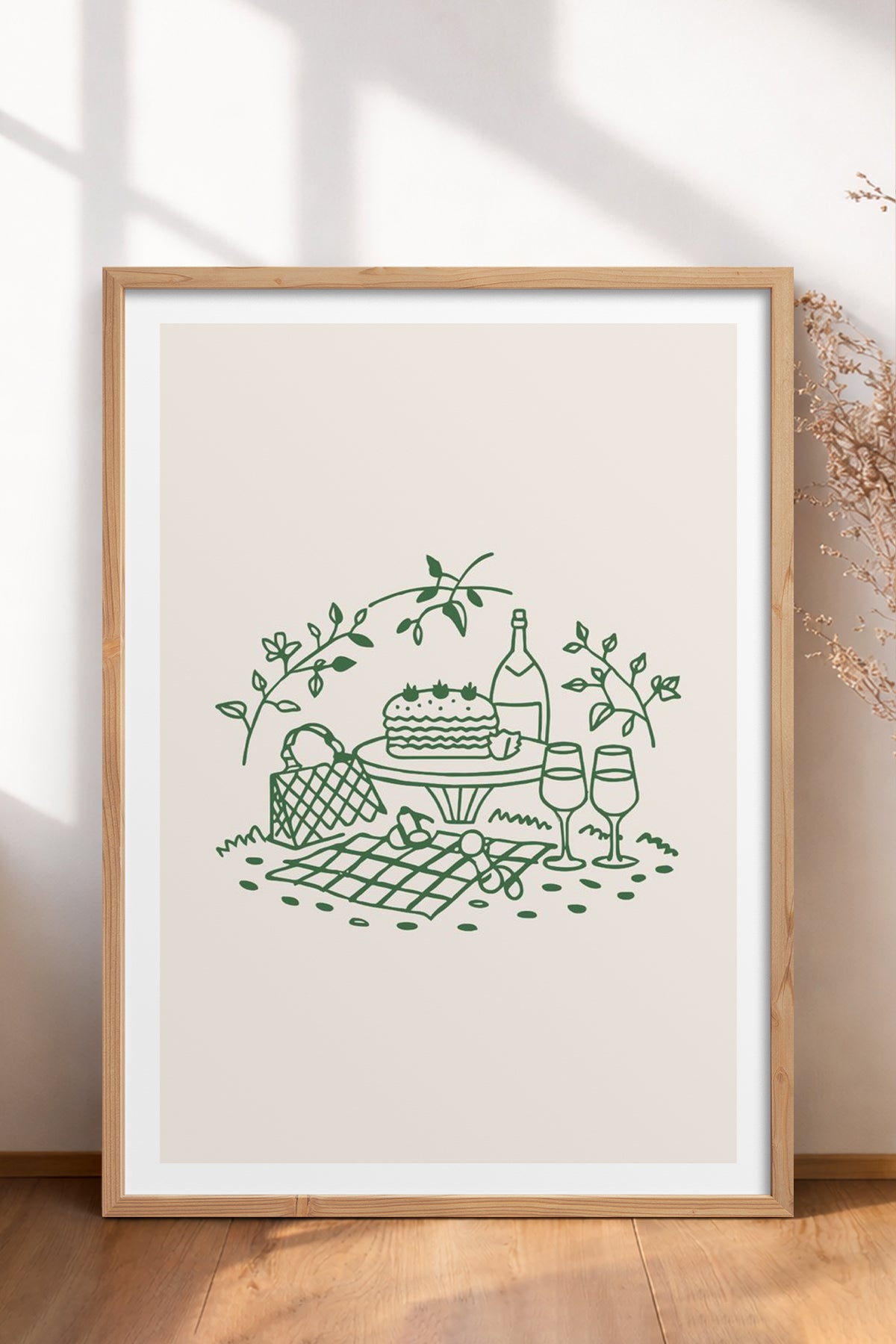 HOMEPACK Ahşap Çerçeveli Tablo Çerçeveli Poster Sanatsal Modern Duvar Dekoru TK-879