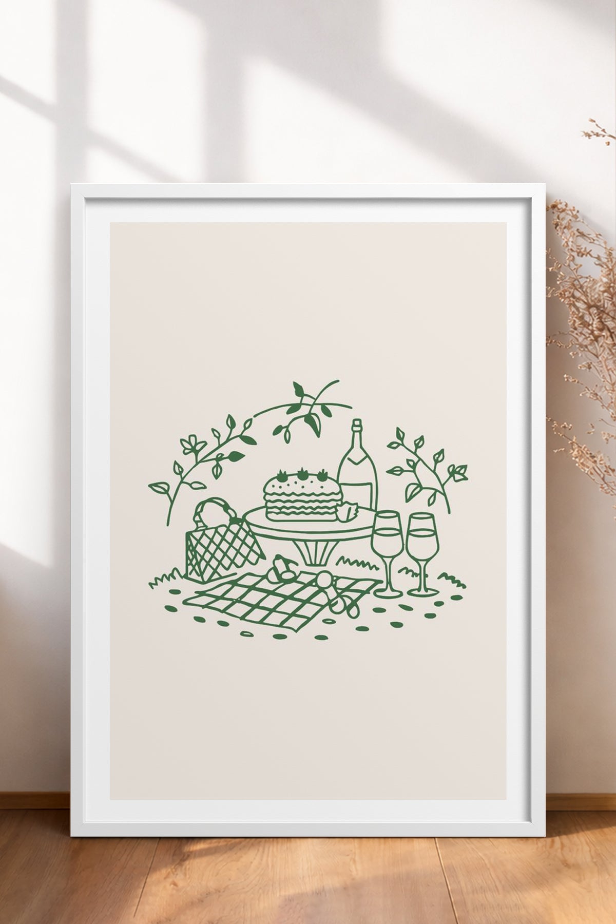 HOMEPACK Ahşap Çerçeveli Tablo Çerçeveli Poster Sanatsal Modern Duvar Dekoru TK-879