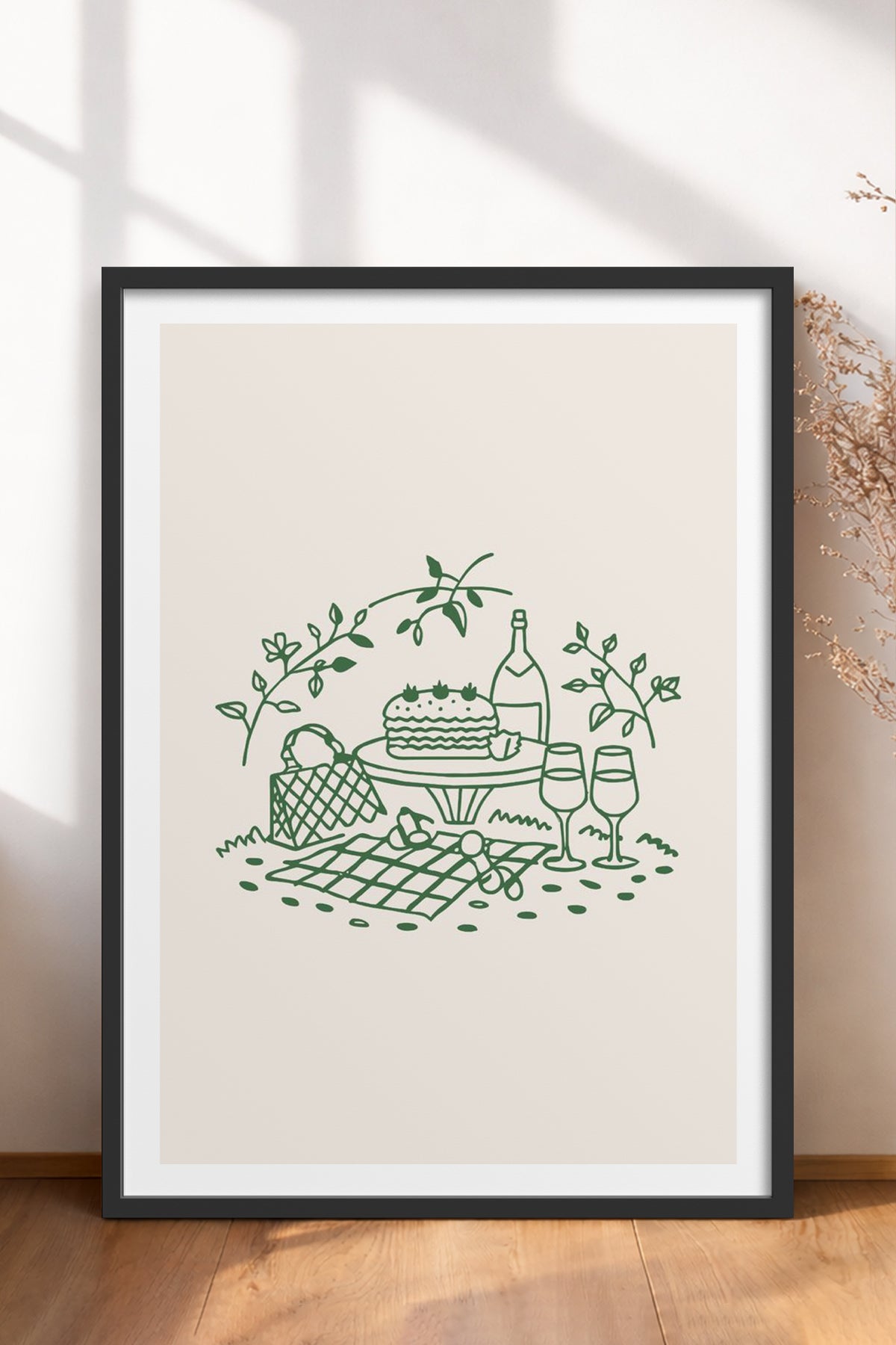 HOMEPACK Ahşap Çerçeveli Tablo Çerçeveli Poster Sanatsal Modern Duvar Dekoru TK-879