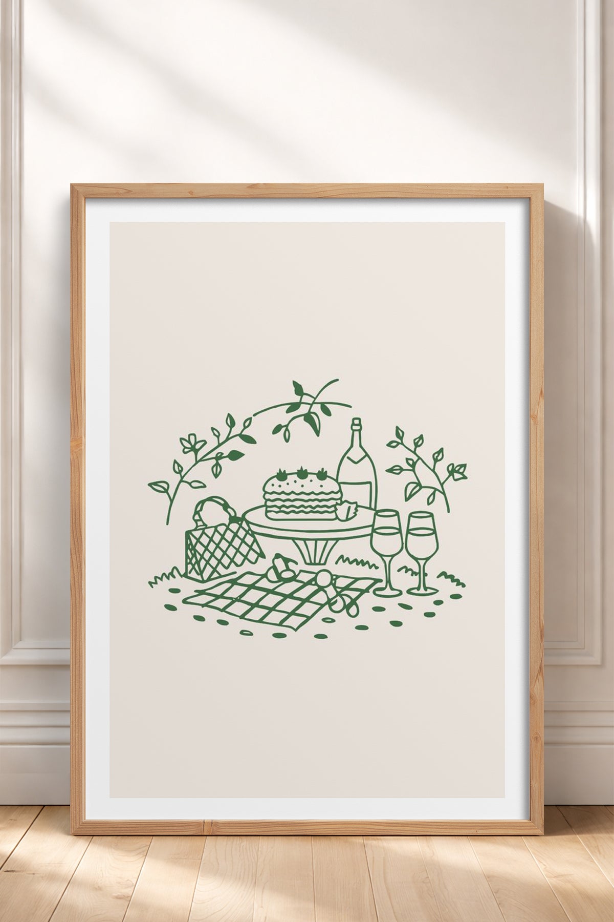 HOMEPACK Ahşap Çerçeveli Tablo Çerçeveli Poster Sanatsal Modern Duvar Dekoru TK-879