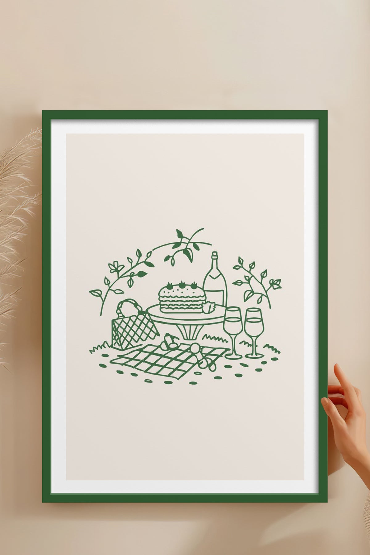 HOMEPACK Ahşap Çerçeveli Tablo Çerçeveli Poster Sanatsal Modern Duvar Dekoru TK-879