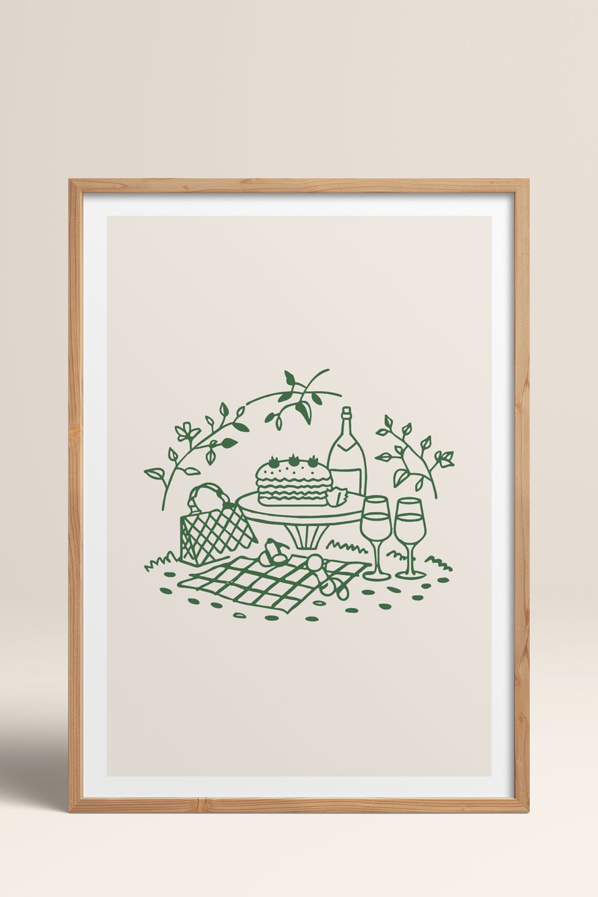 HOMEPACK Ahşap Çerçeveli Tablo Çerçeveli Poster Sanatsal Modern Duvar Dekoru TK-879