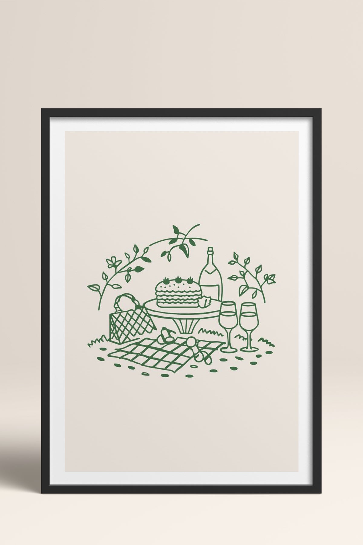HOMEPACK Ahşap Çerçeveli Tablo Çerçeveli Poster Sanatsal Modern Duvar Dekoru TK-879