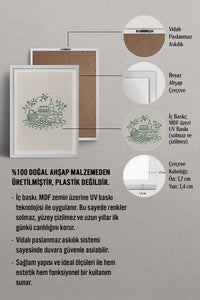 HOMEPACK Ahşap Çerçeveli Tablo Çerçeveli Poster Sanatsal Modern Duvar Dekoru TK-879