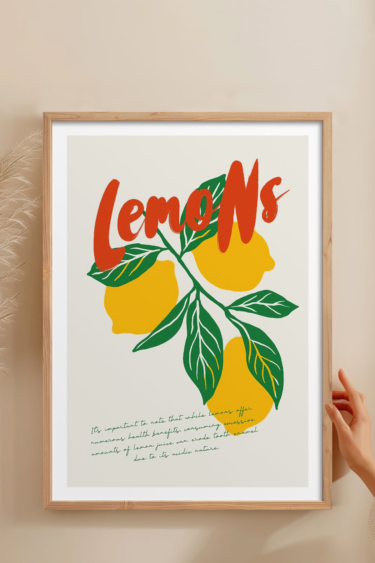 HOMEPACK Ahşap Çerçeveli Tablo Çerçeveli Poster Sanatsal Modern Duvar Dekoru TK-881