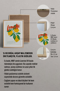 HOMEPACK Ahşap Çerçeveli Tablo Çerçeveli Poster Sanatsal Modern Duvar Dekoru TK-881