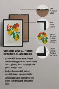 HOMEPACK Ahşap Çerçeveli Tablo Çerçeveli Poster Sanatsal Modern Duvar Dekoru TK-881