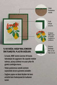 HOMEPACK Ahşap Çerçeveli Tablo Çerçeveli Poster Sanatsal Modern Duvar Dekoru TK-881