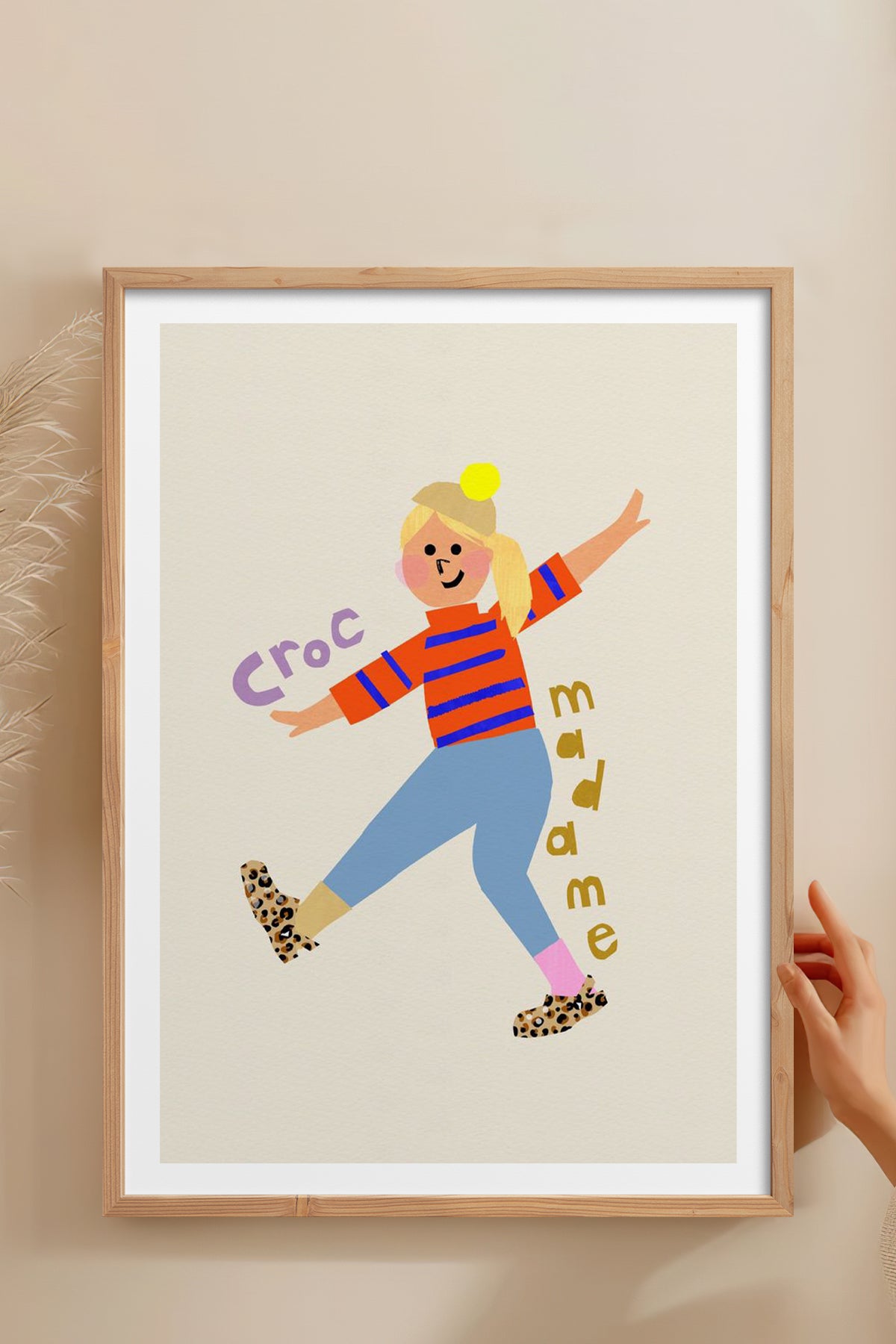 HOMEPACK Ahşap Çerçeveli Tablo Çerçeveli Poster Sanatsal Modern Duvar Dekoru TK-883