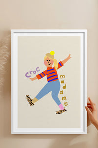 HOMEPACK Ahşap Çerçeveli Tablo Çerçeveli Poster Sanatsal Modern Duvar Dekoru TK-883