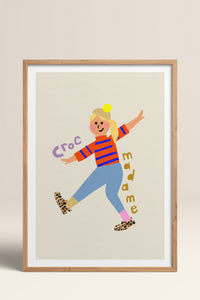 HOMEPACK Ahşap Çerçeveli Tablo Çerçeveli Poster Sanatsal Modern Duvar Dekoru TK-883