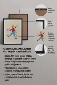 HOMEPACK Ahşap Çerçeveli Tablo Çerçeveli Poster Sanatsal Modern Duvar Dekoru TK-883