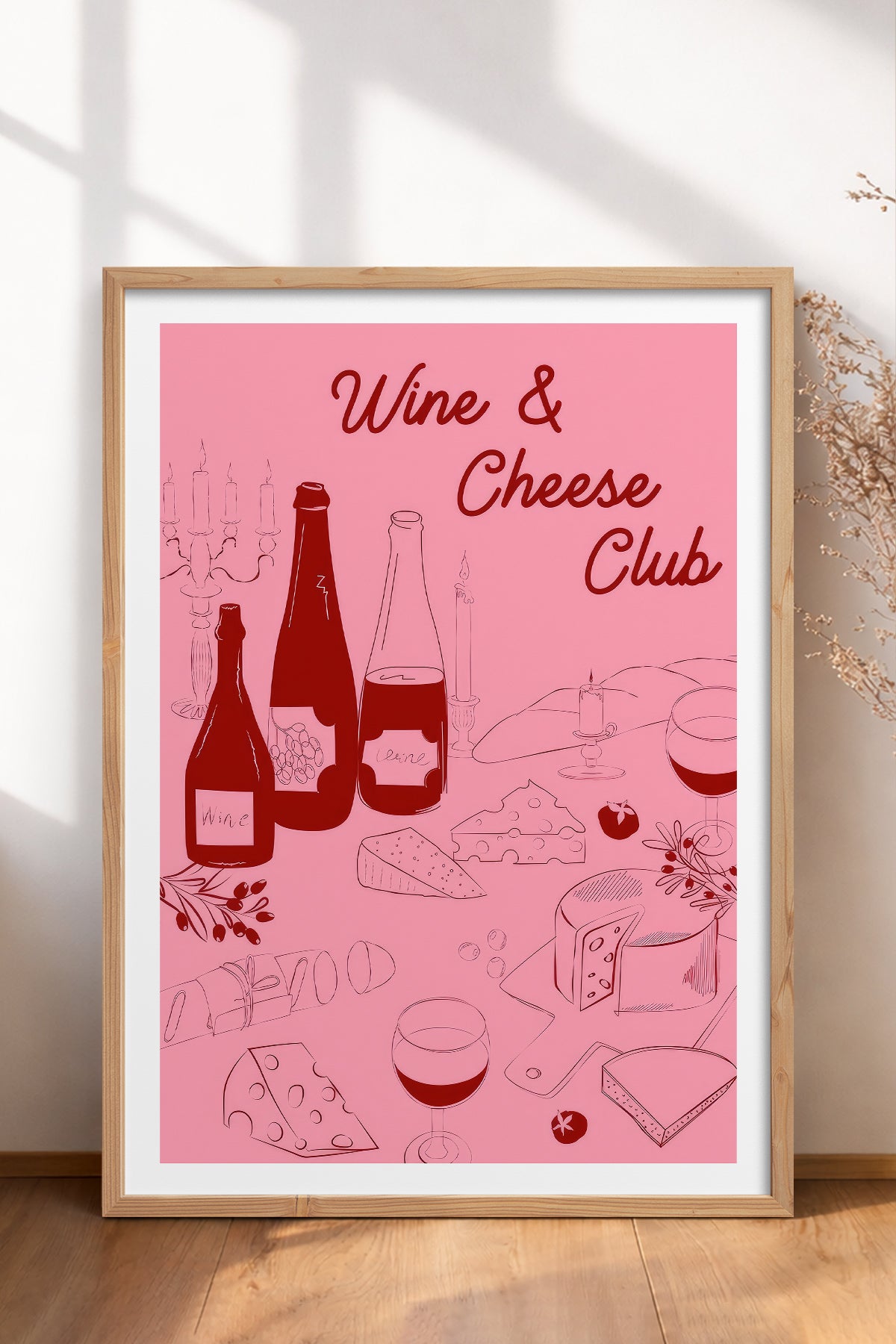 HOMEPACK Ahşap Çerçeveli Tablo Çerçeveli Poster Sanatsal Modern Duvar Dekoru TK-884