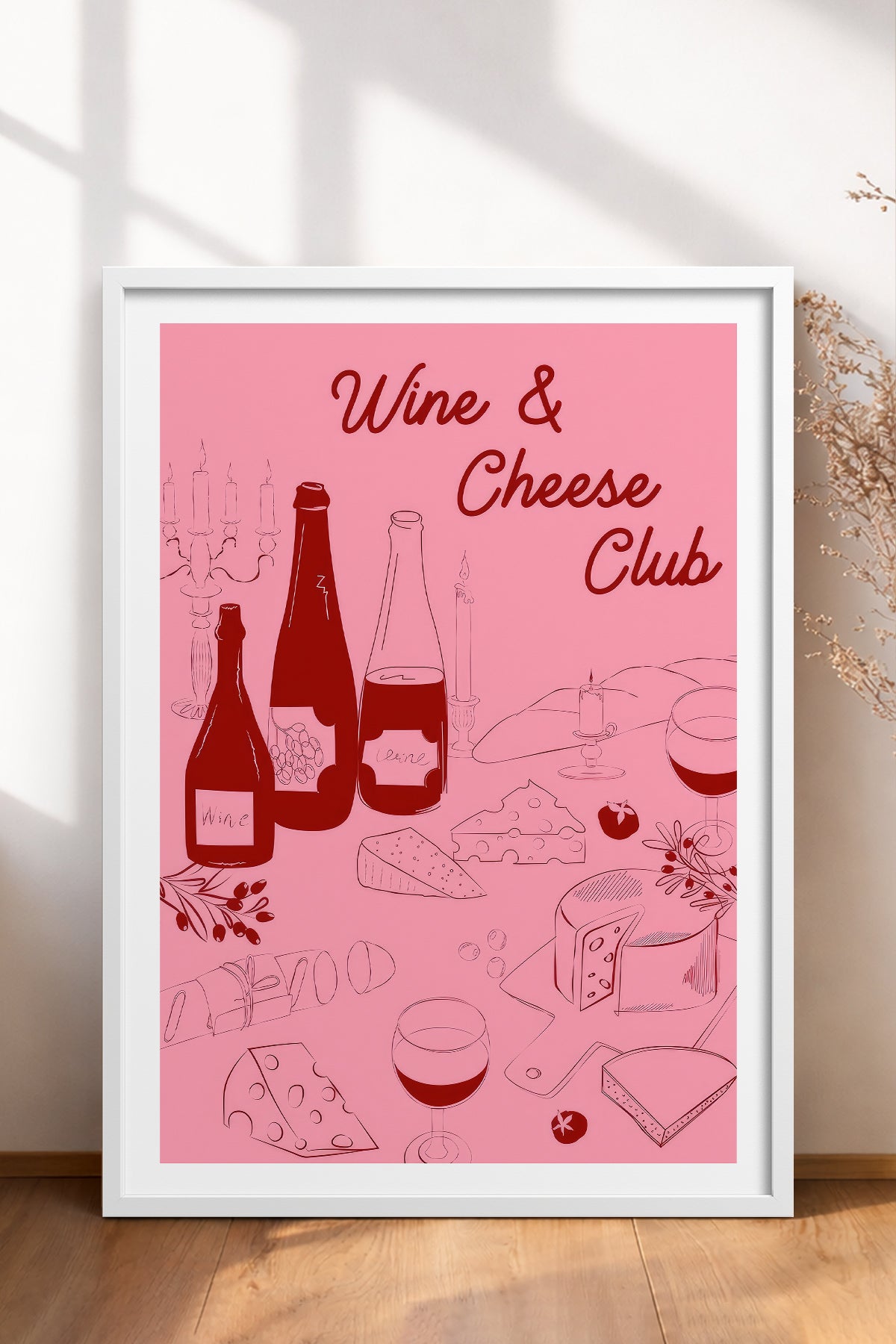 HOMEPACK Ahşap Çerçeveli Tablo Çerçeveli Poster Sanatsal Modern Duvar Dekoru TK-884