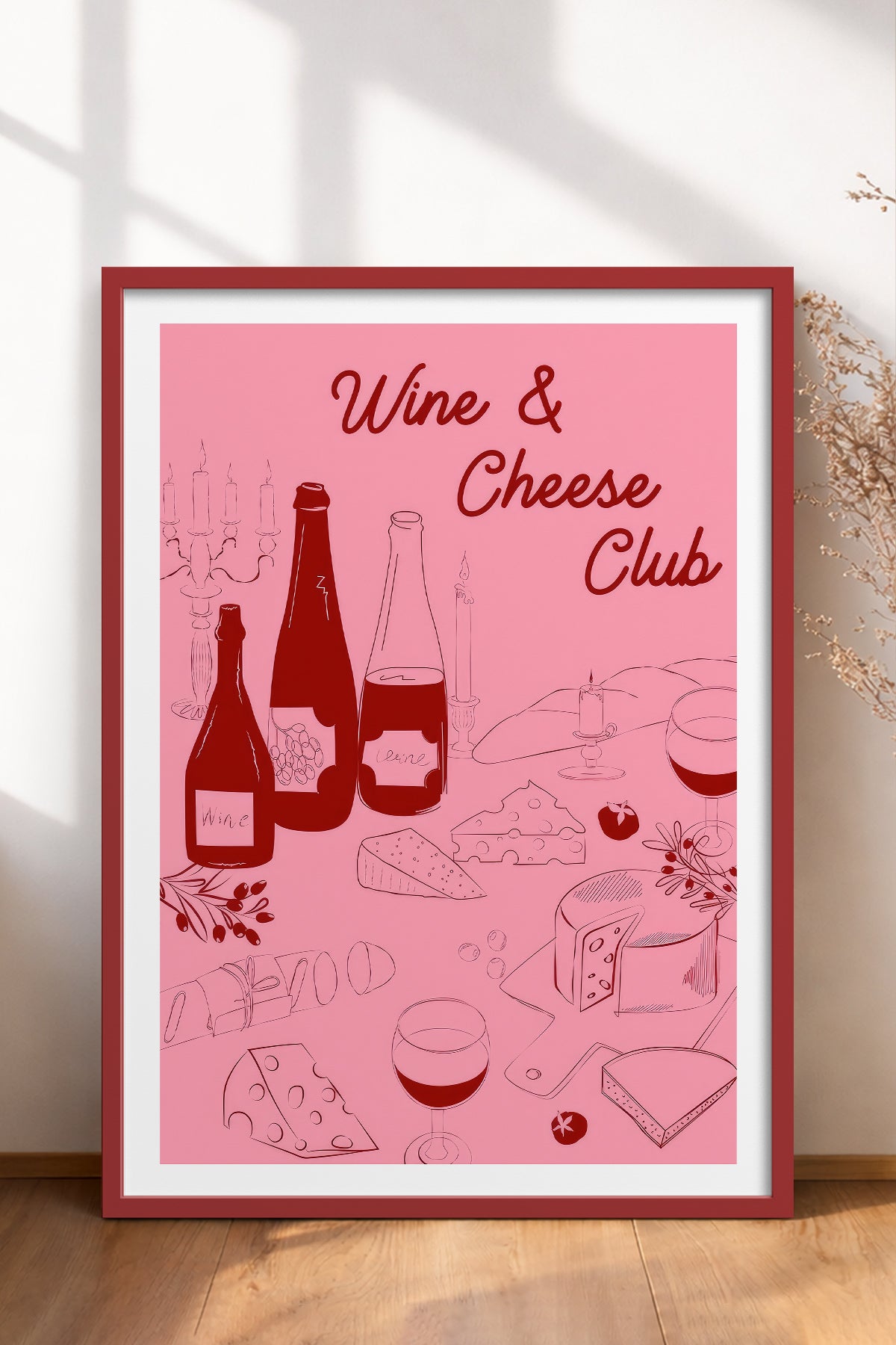 HOMEPACK Ahşap Çerçeveli Tablo Çerçeveli Poster Sanatsal Modern Duvar Dekoru TK-884