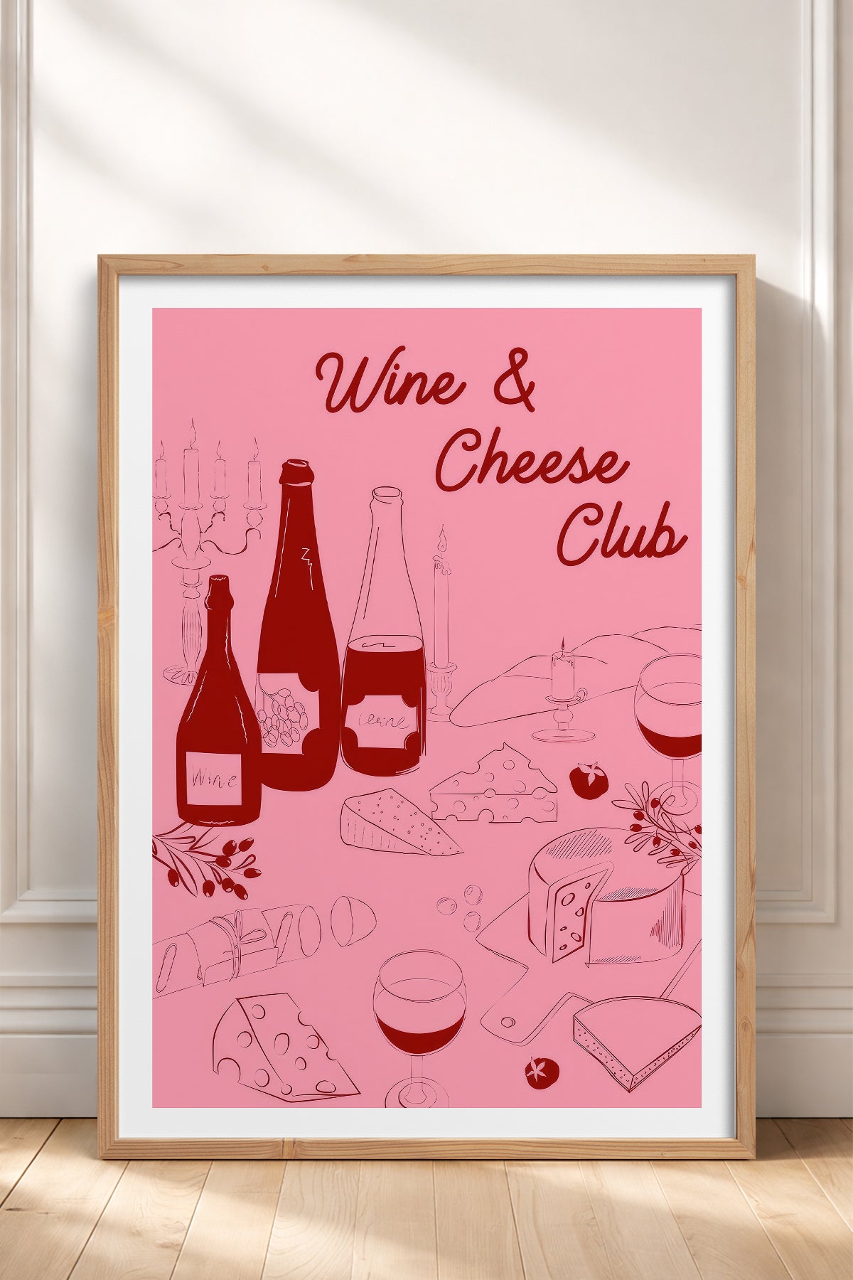 HOMEPACK Ahşap Çerçeveli Tablo Çerçeveli Poster Sanatsal Modern Duvar Dekoru TK-884