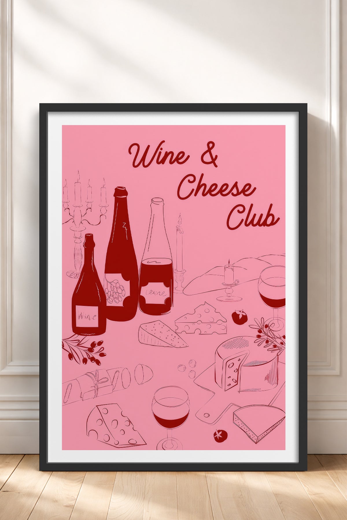 HOMEPACK Ahşap Çerçeveli Tablo Çerçeveli Poster Sanatsal Modern Duvar Dekoru TK-884
