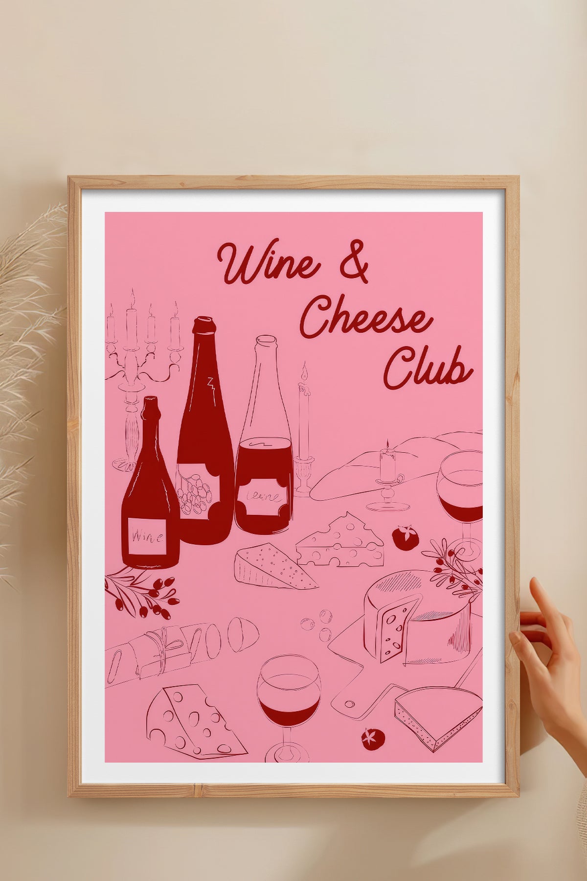 HOMEPACK Ahşap Çerçeveli Tablo Çerçeveli Poster Sanatsal Modern Duvar Dekoru TK-884