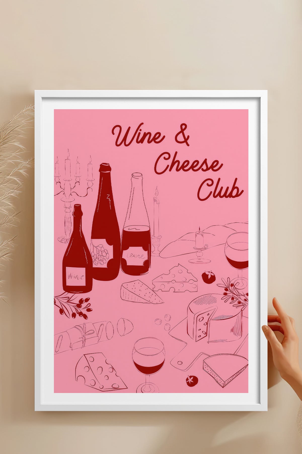 HOMEPACK Ahşap Çerçeveli Tablo Çerçeveli Poster Sanatsal Modern Duvar Dekoru TK-884
