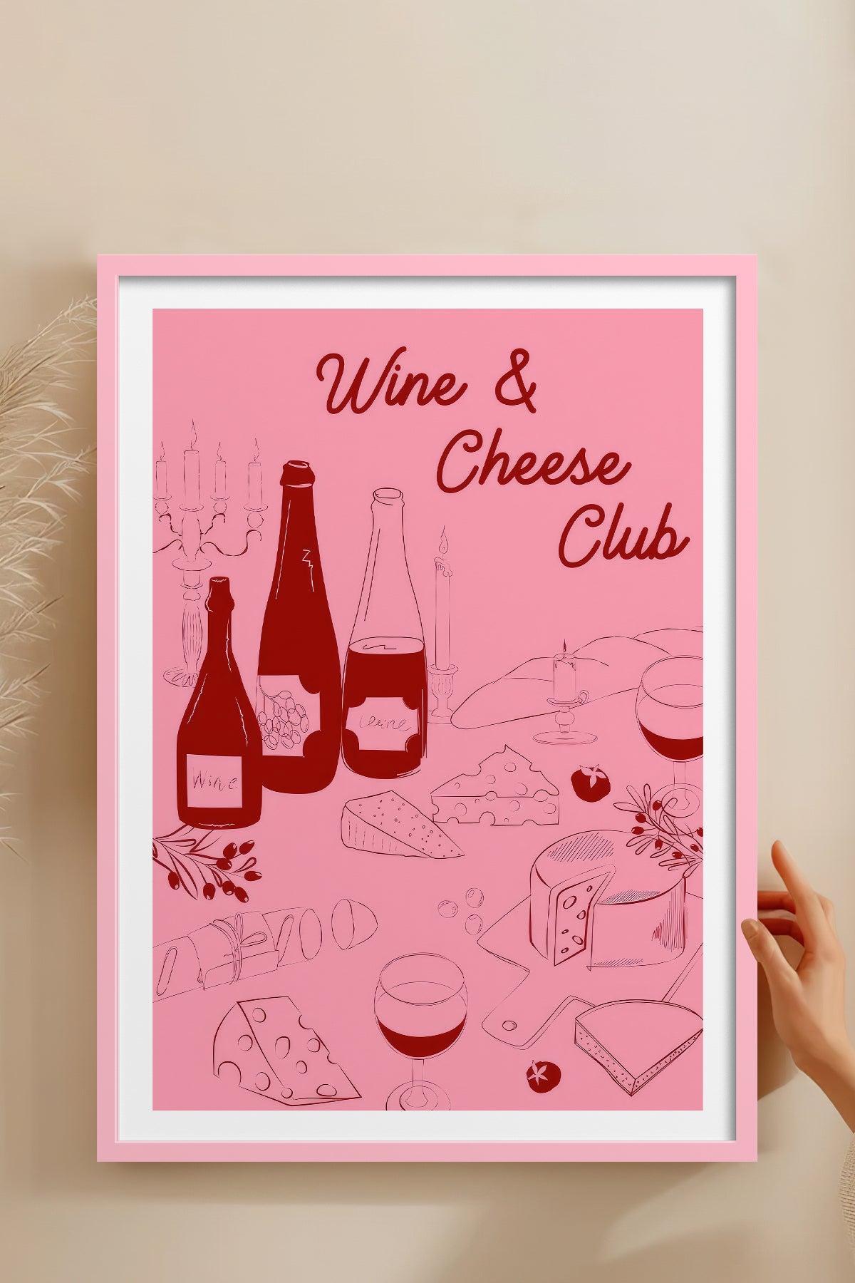 HOMEPACK Ahşap Çerçeveli Tablo Çerçeveli Poster Sanatsal Modern Duvar Dekoru TK-884