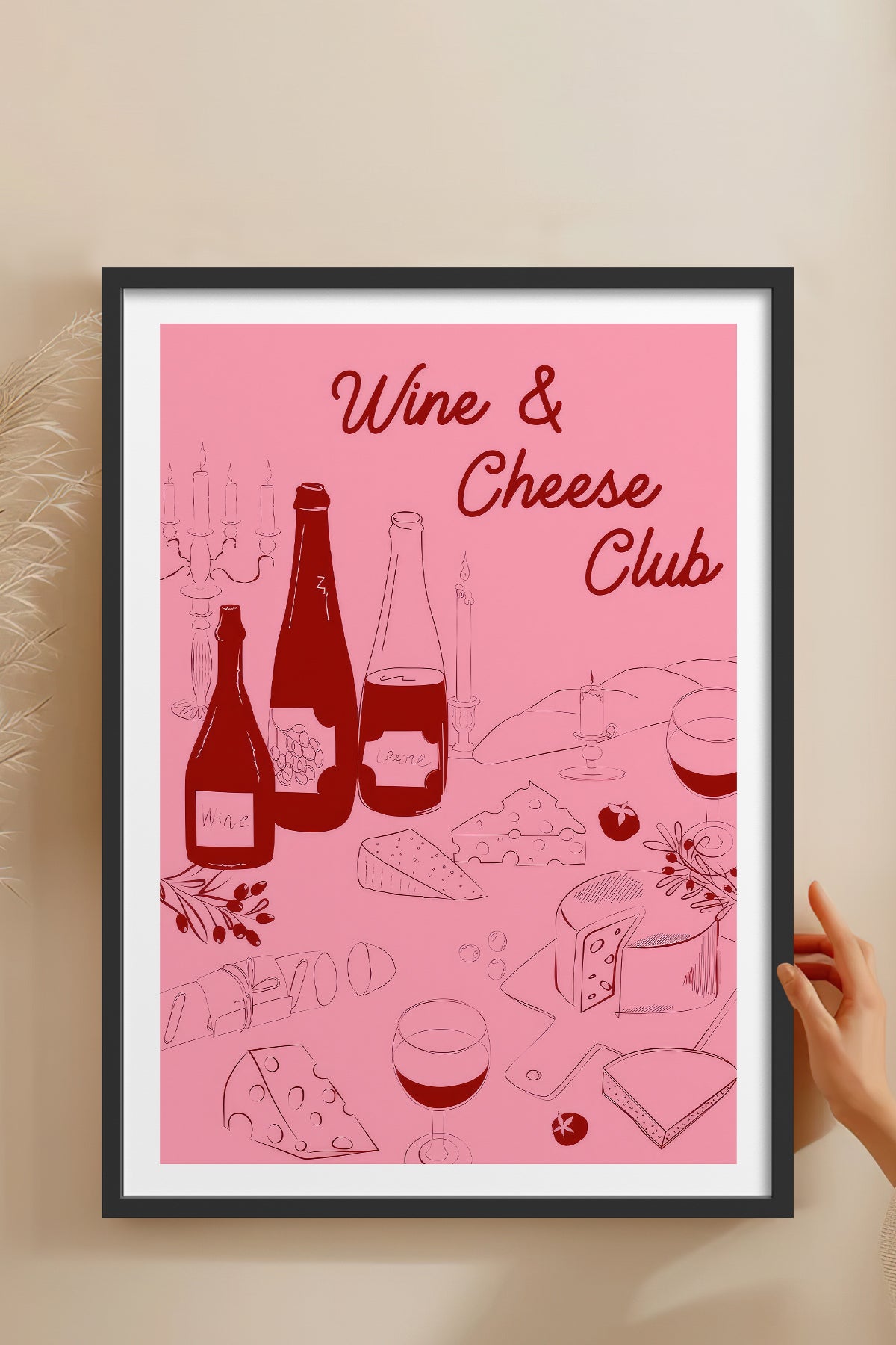 HOMEPACK Ahşap Çerçeveli Tablo Çerçeveli Poster Sanatsal Modern Duvar Dekoru TK-884