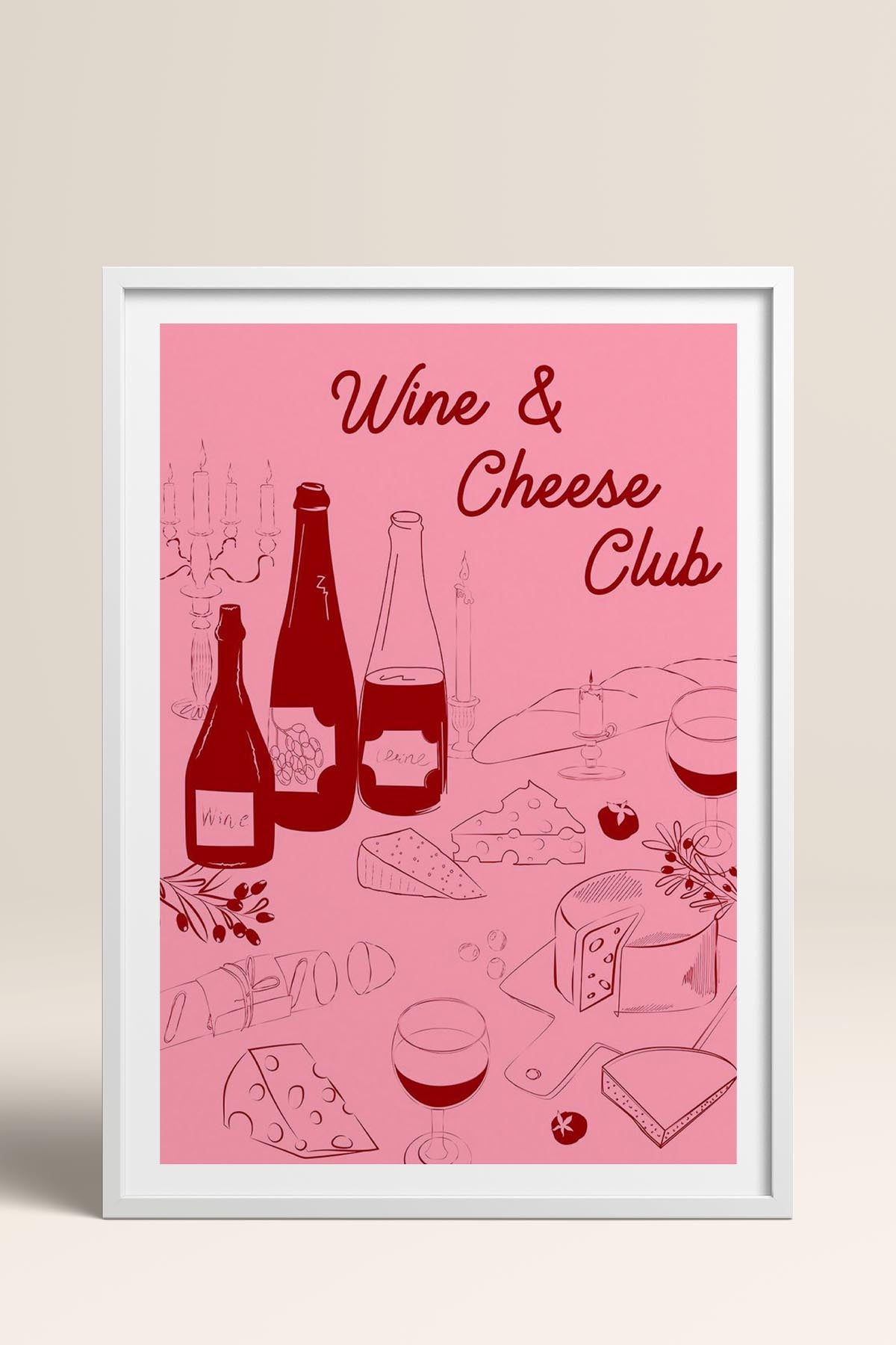 HOMEPACK Ahşap Çerçeveli Tablo Çerçeveli Poster Sanatsal Modern Duvar Dekoru TK-884
