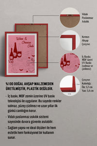 HOMEPACK Ahşap Çerçeveli Tablo Çerçeveli Poster Sanatsal Modern Duvar Dekoru TK-884
