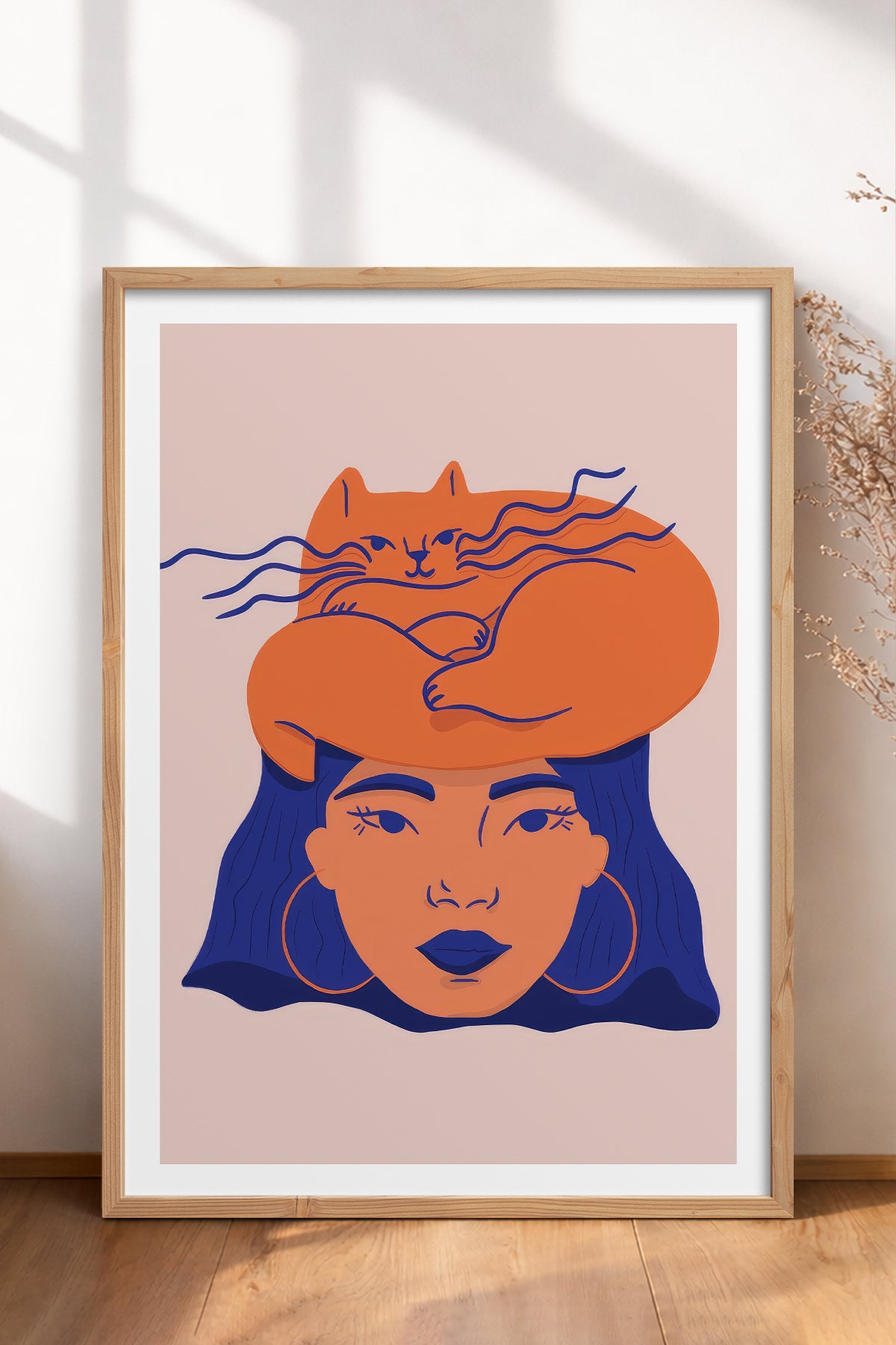 HOMEPACK Ahşap Çerçeveli Tablo Çerçeveli Poster Sanatsal Modern Duvar Dekoru TK-887
