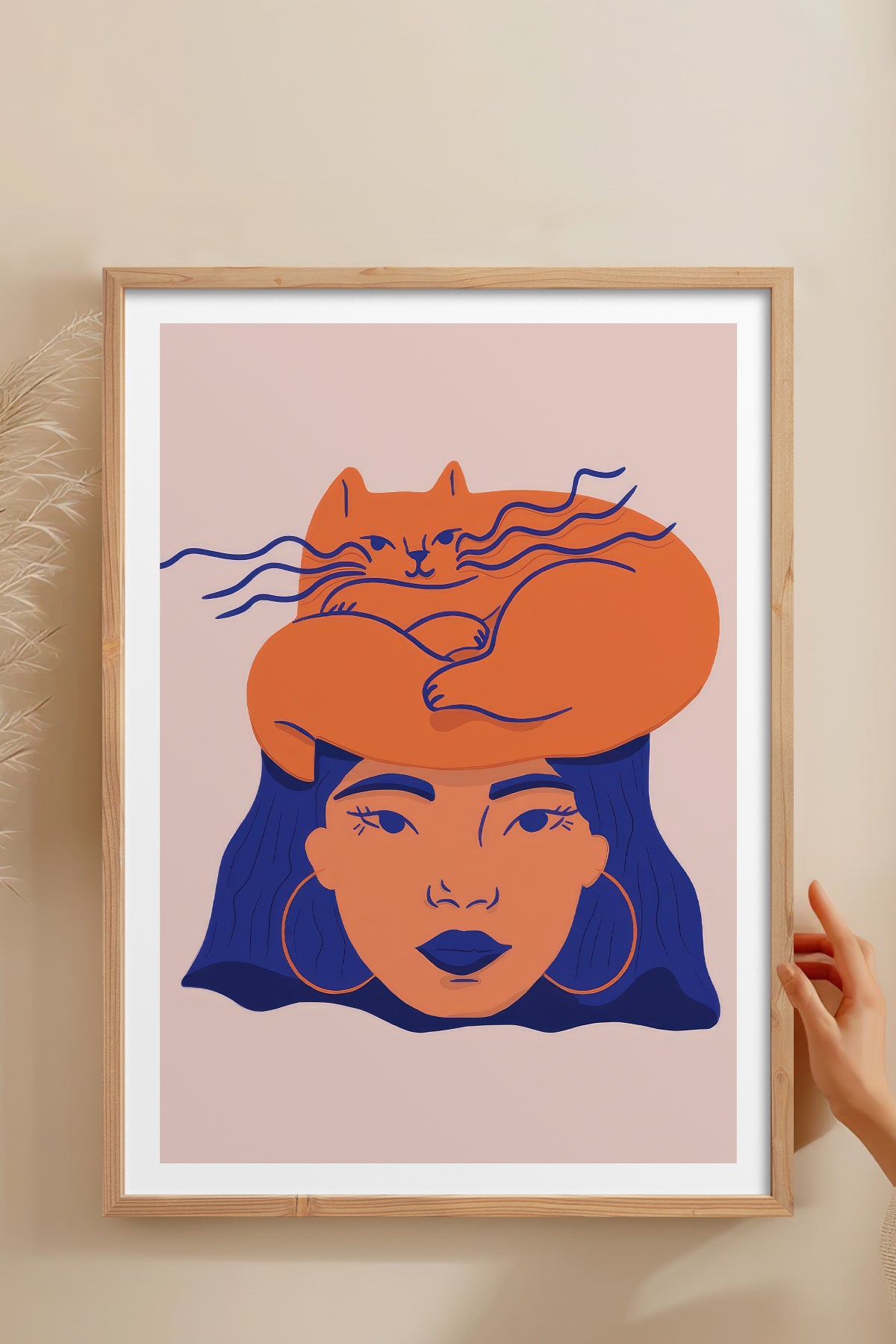 HOMEPACK Ahşap Çerçeveli Tablo Çerçeveli Poster Sanatsal Modern Duvar Dekoru TK-887