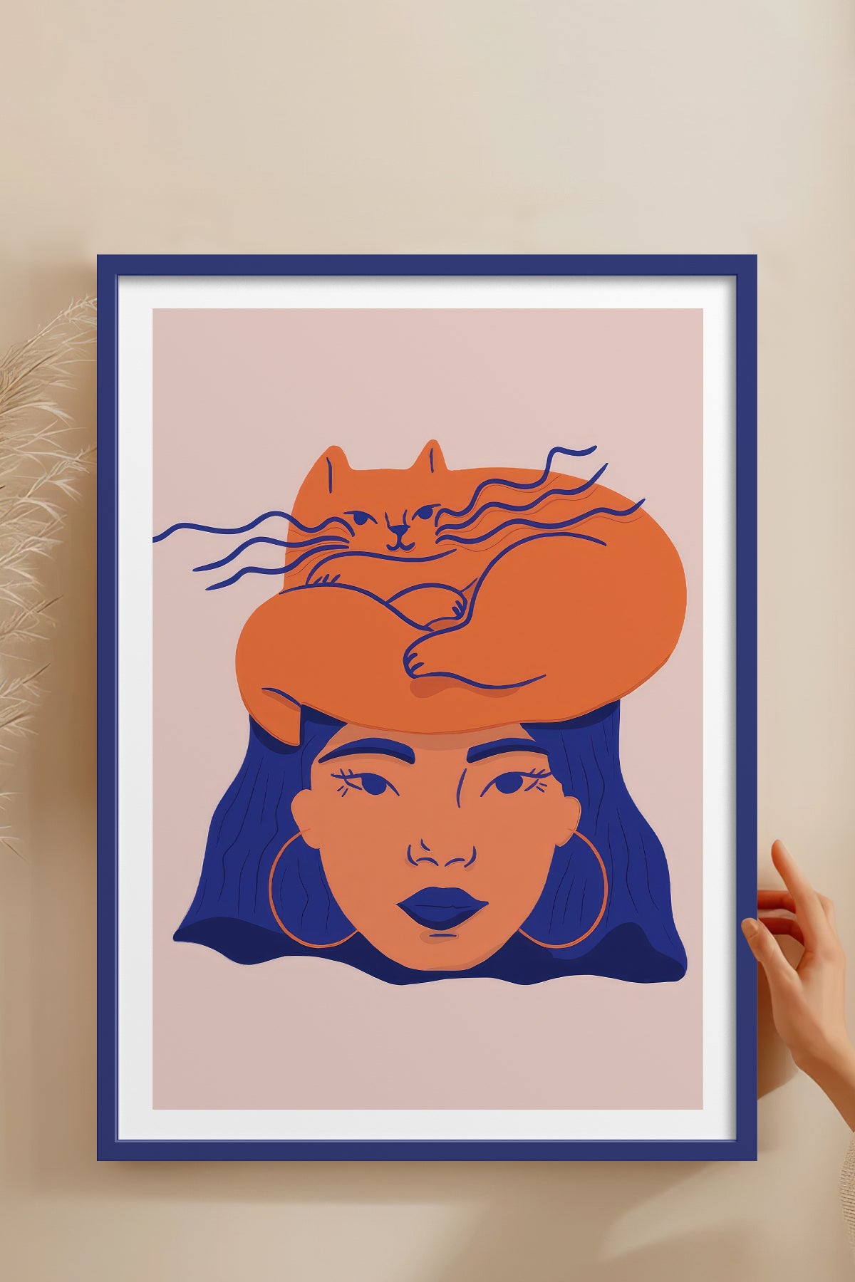 HOMEPACK Ahşap Çerçeveli Tablo Çerçeveli Poster Sanatsal Modern Duvar Dekoru TK-887