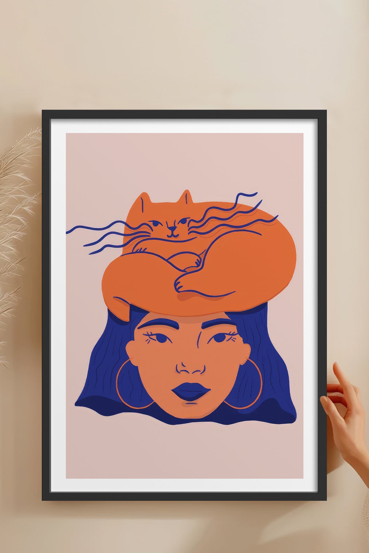 HOMEPACK Ahşap Çerçeveli Tablo Çerçeveli Poster Sanatsal Modern Duvar Dekoru TK-887