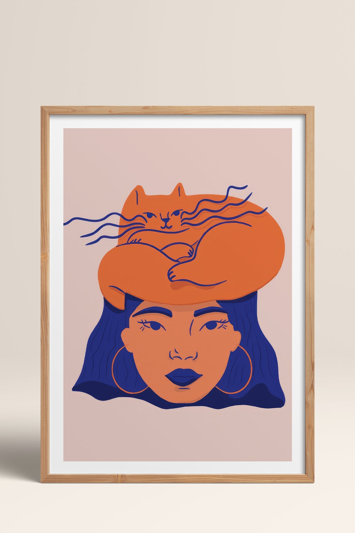 HOMEPACK Ahşap Çerçeveli Tablo Çerçeveli Poster Sanatsal Modern Duvar Dekoru TK-887