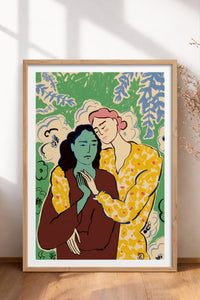 HOMEPACK Ahşap Çerçeveli Tablo Çerçeveli Poster Sanatsal Modern Duvar Dekoru TK-888