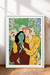 HOMEPACK Ahşap Çerçeveli Tablo Çerçeveli Poster Sanatsal Modern Duvar Dekoru TK-888