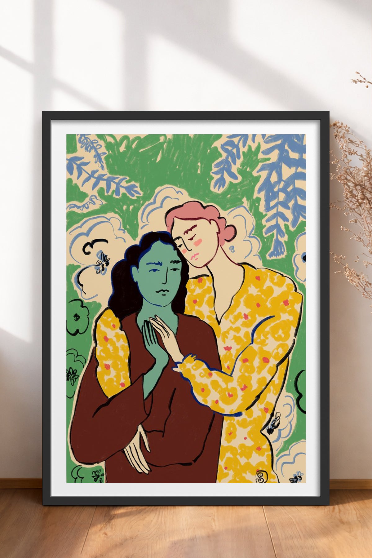 HOMEPACK Ahşap Çerçeveli Tablo Çerçeveli Poster Sanatsal Modern Duvar Dekoru TK-888