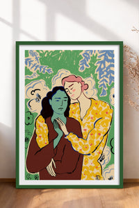 HOMEPACK Ahşap Çerçeveli Tablo Çerçeveli Poster Sanatsal Modern Duvar Dekoru TK-888