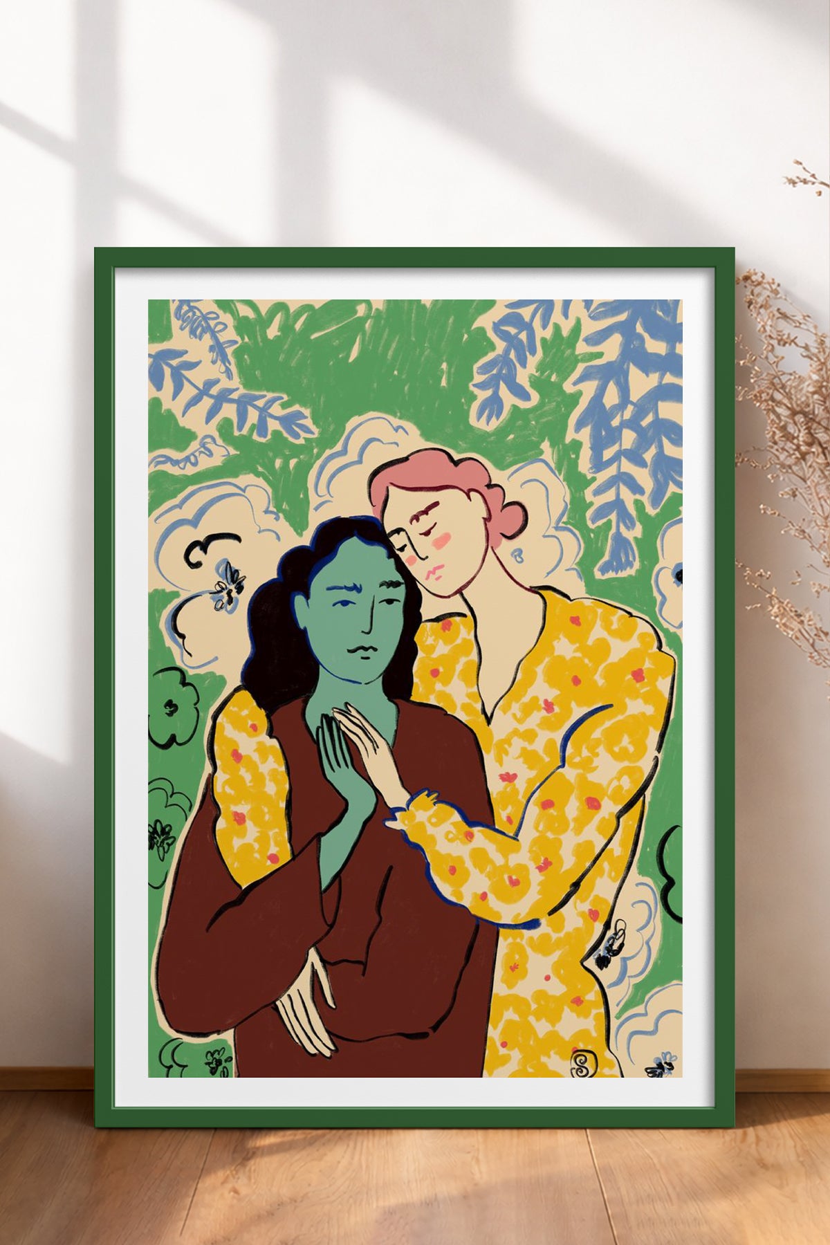HOMEPACK Ahşap Çerçeveli Tablo Çerçeveli Poster Sanatsal Modern Duvar Dekoru TK-888