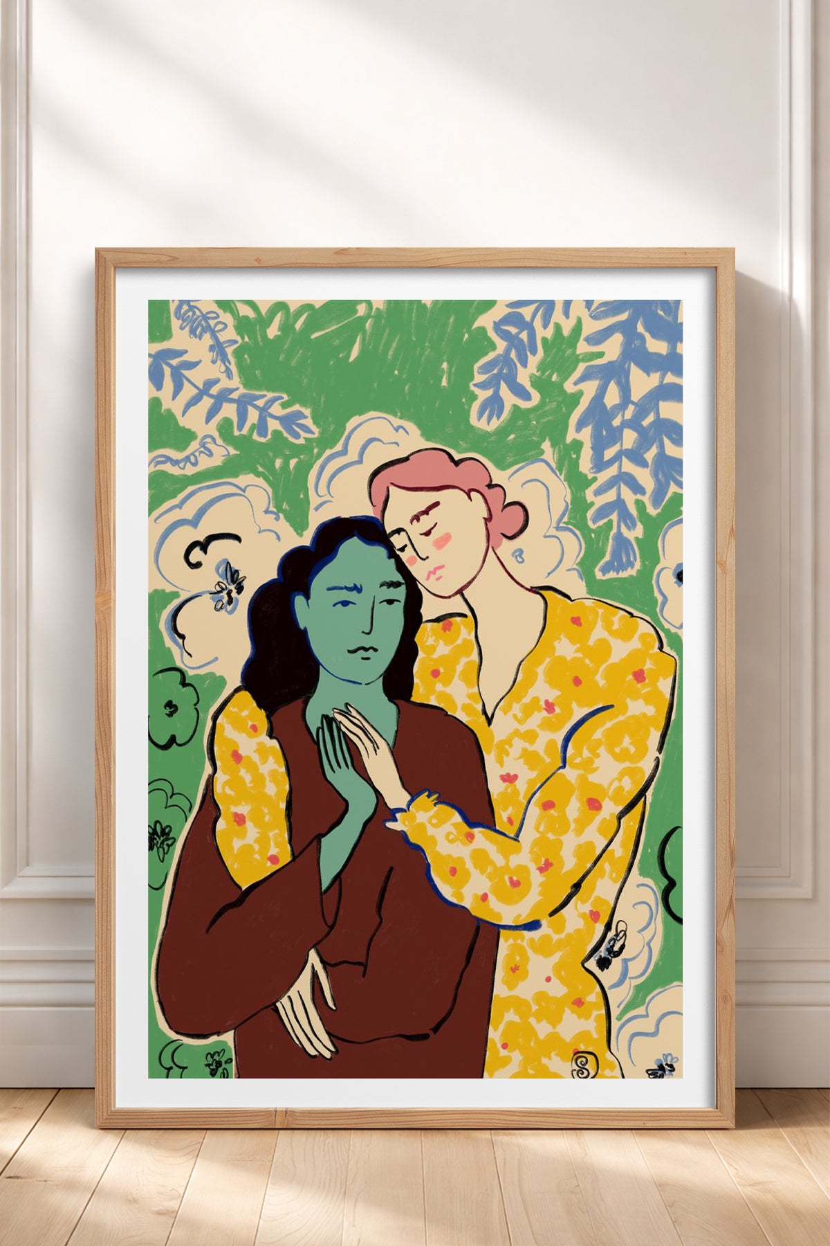 HOMEPACK Ahşap Çerçeveli Tablo Çerçeveli Poster Sanatsal Modern Duvar Dekoru TK-888
