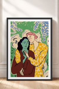 HOMEPACK Ahşap Çerçeveli Tablo Çerçeveli Poster Sanatsal Modern Duvar Dekoru TK-888
