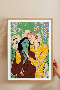 HOMEPACK Ahşap Çerçeveli Tablo Çerçeveli Poster Sanatsal Modern Duvar Dekoru TK-888