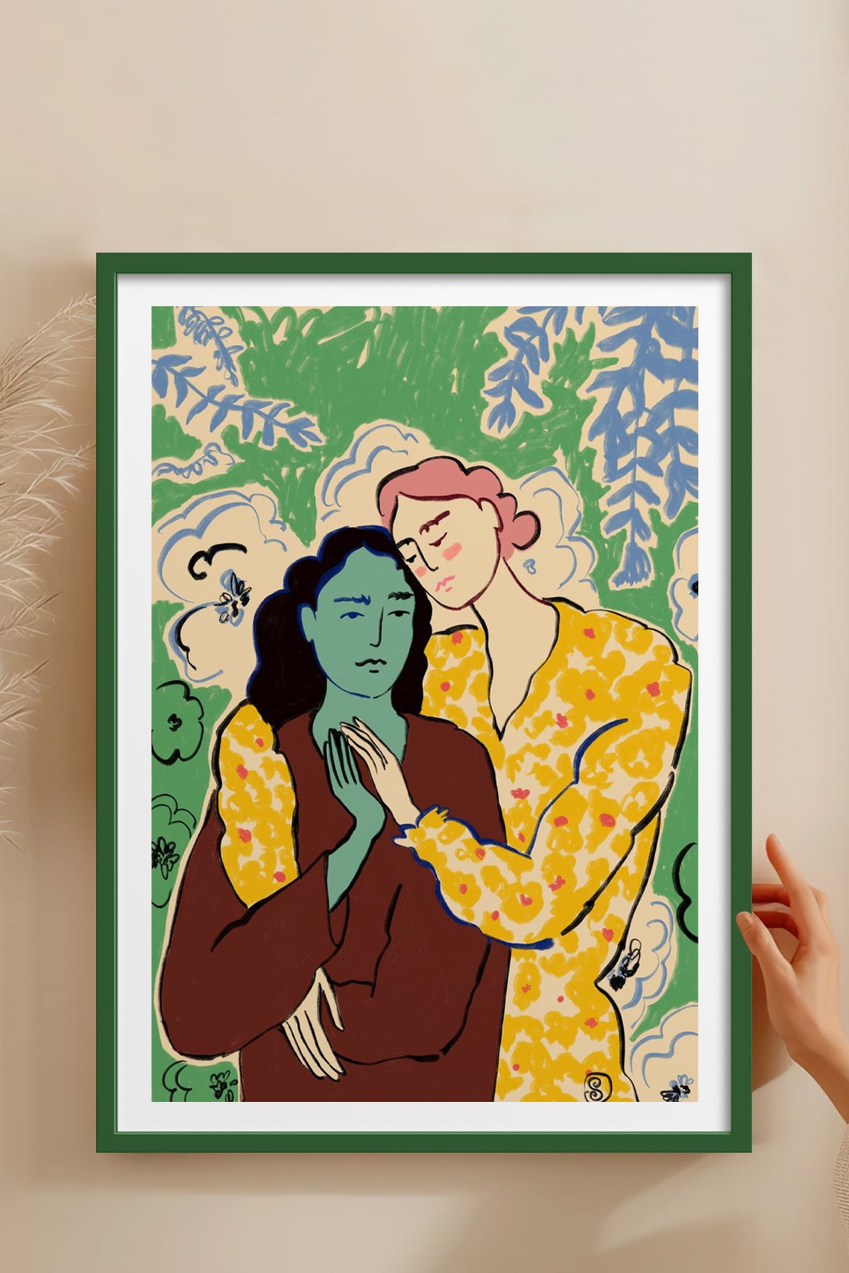 HOMEPACK Ahşap Çerçeveli Tablo Çerçeveli Poster Sanatsal Modern Duvar Dekoru TK-888