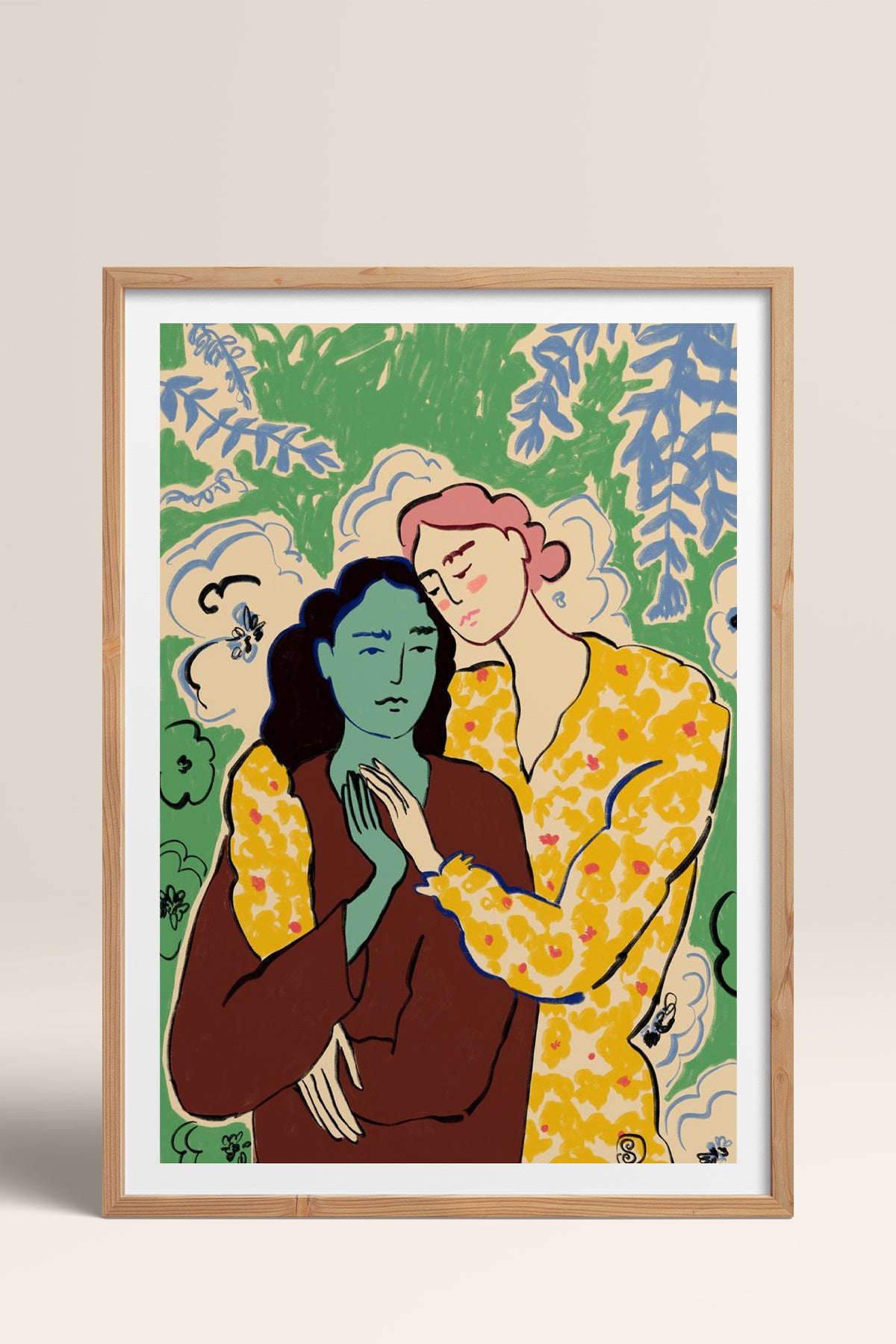HOMEPACK Ahşap Çerçeveli Tablo Çerçeveli Poster Sanatsal Modern Duvar Dekoru TK-888