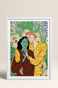 HOMEPACK Ahşap Çerçeveli Tablo Çerçeveli Poster Sanatsal Modern Duvar Dekoru TK-888