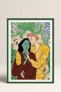 HOMEPACK Ahşap Çerçeveli Tablo Çerçeveli Poster Sanatsal Modern Duvar Dekoru TK-888