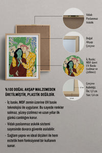 HOMEPACK Ahşap Çerçeveli Tablo Çerçeveli Poster Sanatsal Modern Duvar Dekoru TK-888