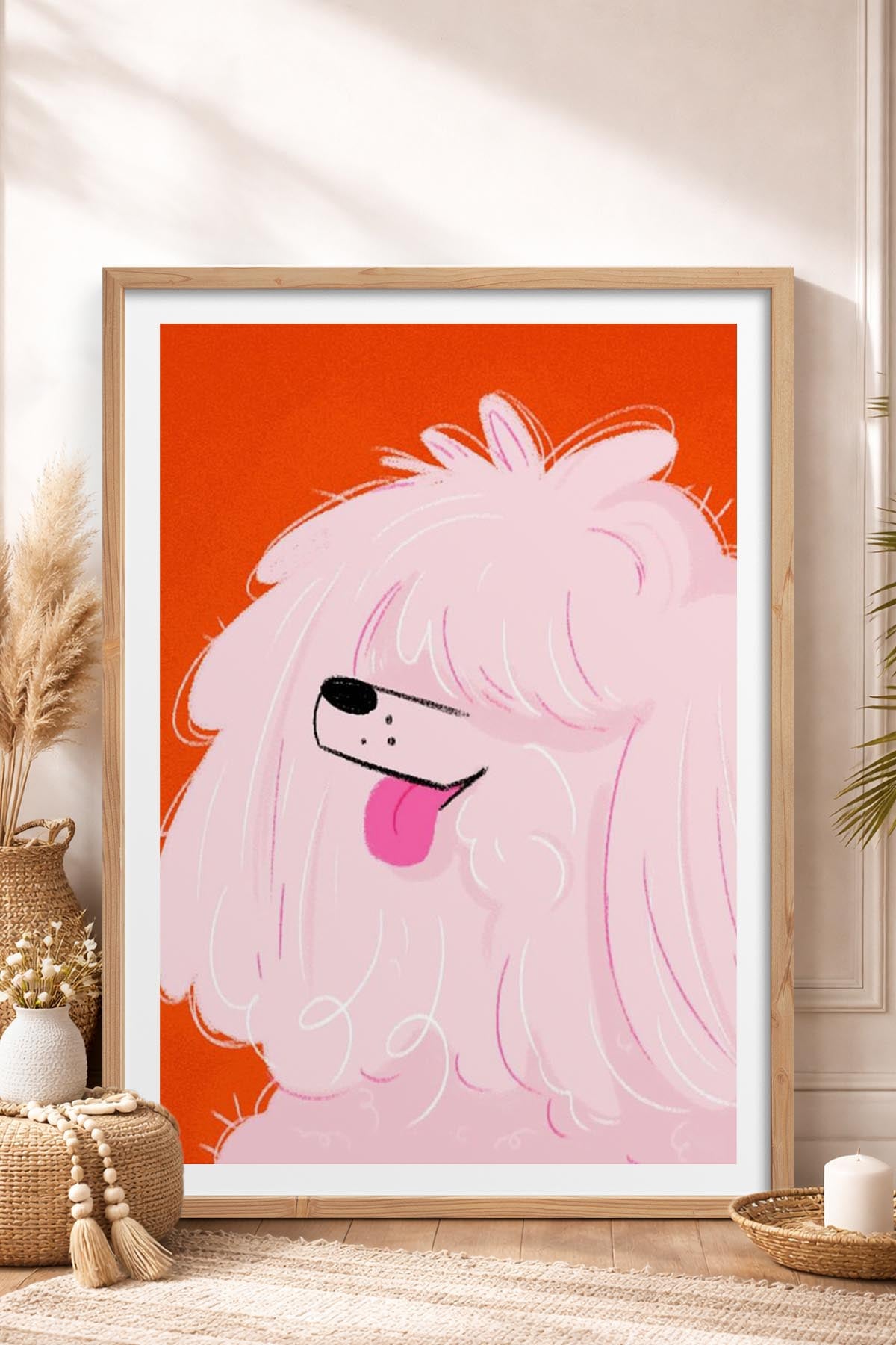 HOMEPACK Ahşap Çerçeveli Tablo Çerçeveli Poster Sanatsal Modern Duvar Dekoru TK-889
