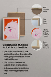 HOMEPACK Ahşap Çerçeveli Tablo Çerçeveli Poster Sanatsal Modern Duvar Dekoru TK-889
