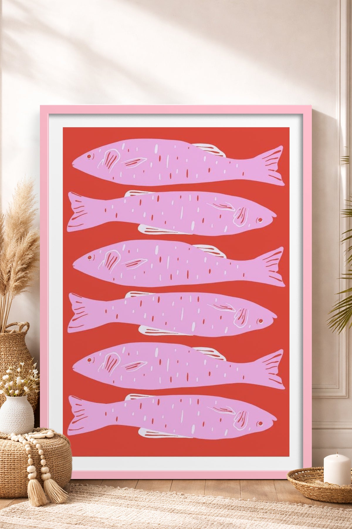 HOMEPACK Ahşap Çerçeveli Tablo Çerçeveli Poster Sanatsal Modern Duvar Dekoru TK-890