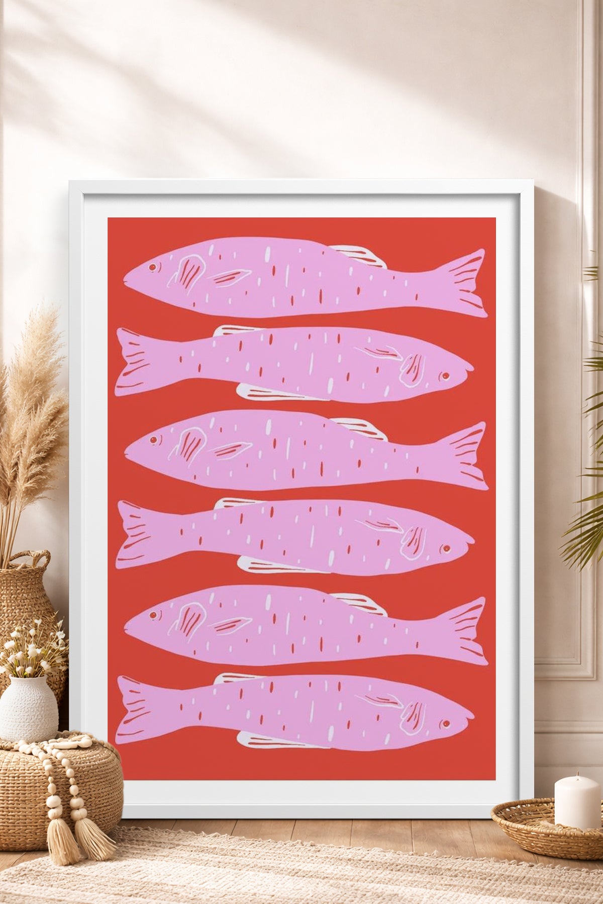 HOMEPACK Ahşap Çerçeveli Tablo Çerçeveli Poster Sanatsal Modern Duvar Dekoru TK-890